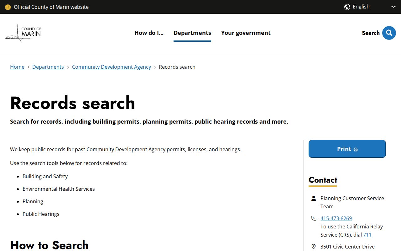 Marin County neighbors county records search
